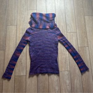 Ana Livni Uruguayan Designer Mohair Cowl Turtleneck Sweater